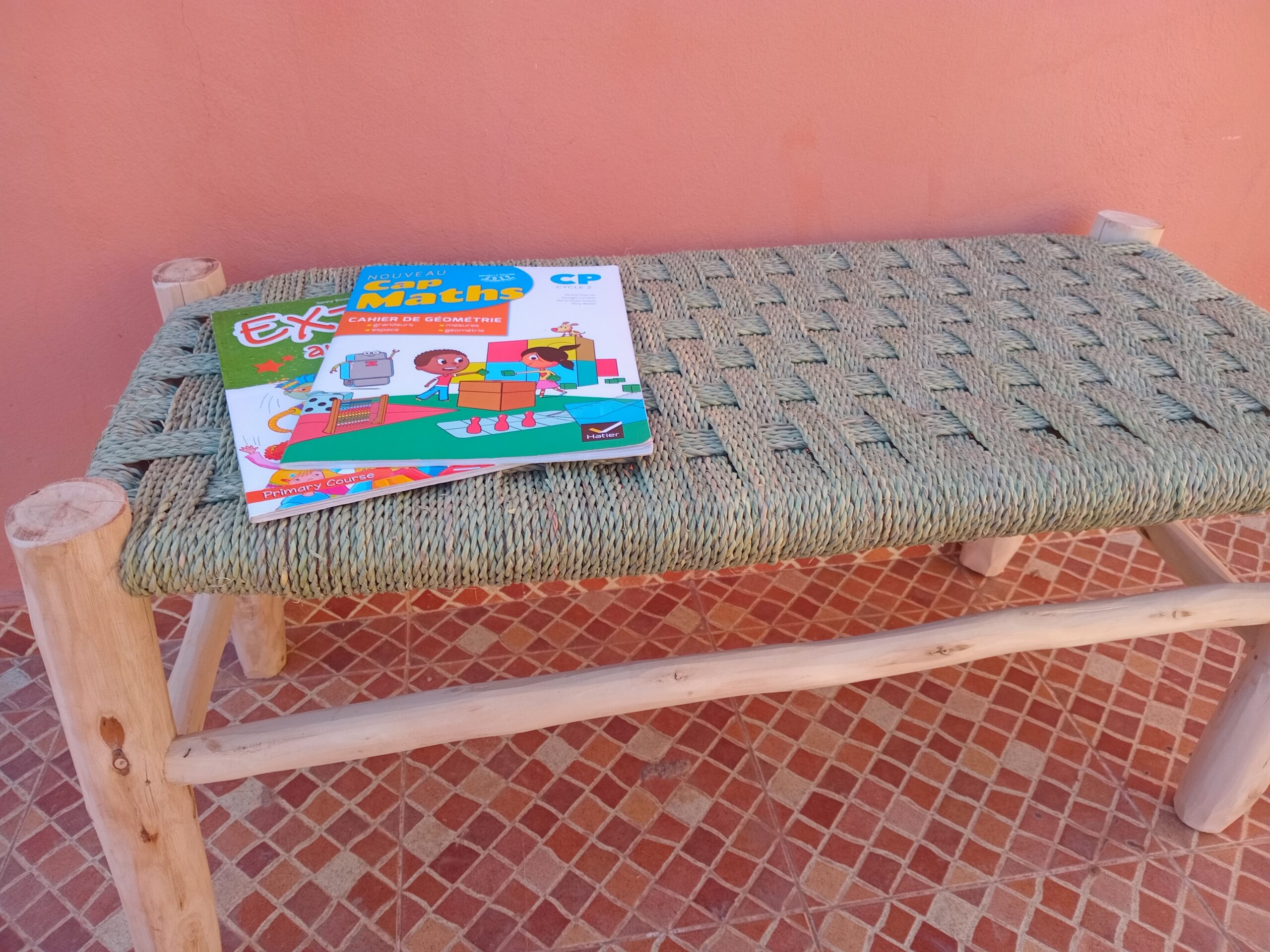 Rustic Handcrafted Wooden Bench 100cm