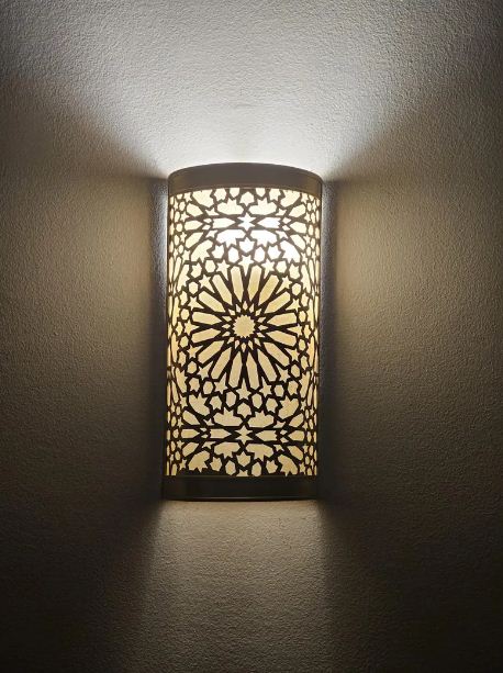Brass wall sconce