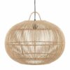 Natural rattan pendant light shade with open weave and looped top – boho ceiling lamp Natural rattan pendant light shade with open weave and looped top – boho ceiling lamp