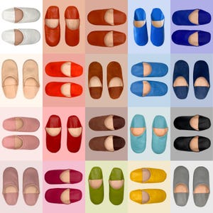 Slippers Women Moroccan Babouche Slippers handmade from soft Organic Leather Shoes Women Shoes House Slippers Leather Mules Gift Idea