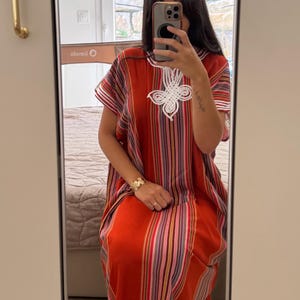 gandoura traditionnelle marocaine rayée / gandoura de maison