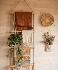 Alternative view of Wooden Bathroom Towel Ladder, Rustic Decor