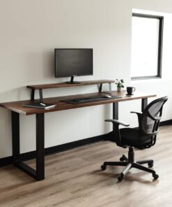 Live-edge walnut table in a modern home
