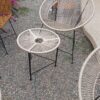 Beige Round Hoop rope chair with straight spoke weave